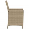 vidaXL Bistro Set Mix beige PE rattan Small Removable Covers
