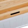 vidaXL Garden Bench White Solid fir wood Medium Wooden Garden Bench