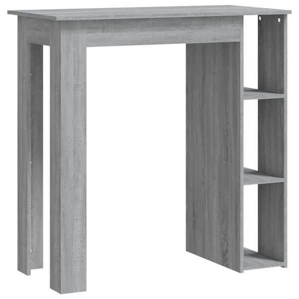 vidaXL Bar Table Grey Sonoma Engineered Wood High Bar Table