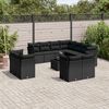 vidaXL Garden Sofa Set Black
