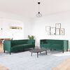 vidaXL Chesterfield Sofa Set Dark green