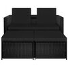 vidaXL Garden Lounge Set Black