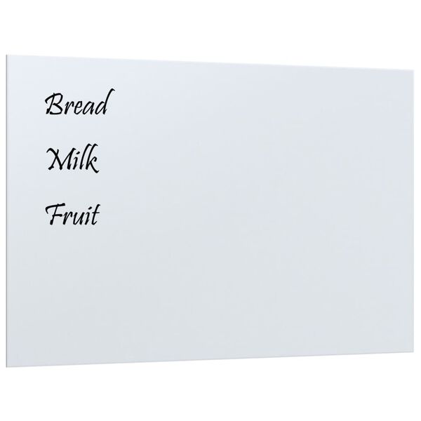 vidaXL Wall-mounted Magnetic Board White 23.6"x15.7"&nbsp;Tempered Glass