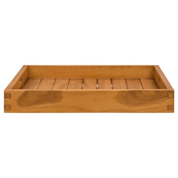 vidaXL Serving Tray 19.7"x19.7" Solid Wood Teak