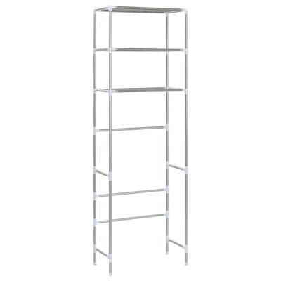 vidaXL 3-Tier Storage Rack over Toilet Silver 20.9"x11"x66.5"