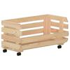 vidaXL Vegetable Trolley 22.4"x11.8"x31.5" Solid Wood Pine