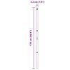vidaXL Fence Posts Manual 7 pcs Gray Ø32mm 170 cm Galvanized steel