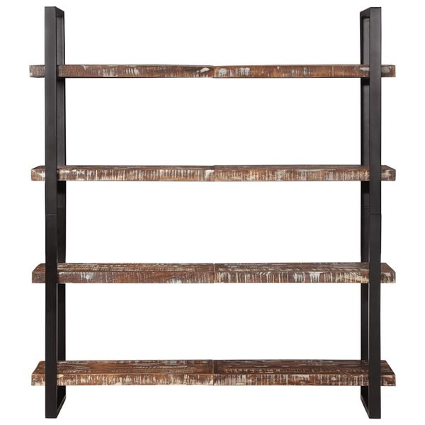 vidaXL Bookcase Mixed color finish Solid Reclaimed Wood and Iron Large