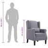 vidaXL Armchair Dark Gray Cotton Single Ergonomic Modern Durable