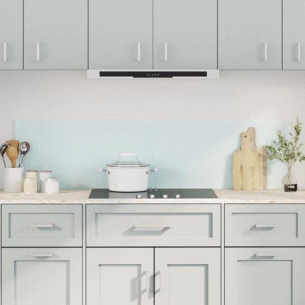 vidaXL Kitchen Backsplashes 2 pcs White 31.5"x15.7" Tempered Glass