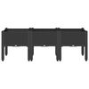 vidaXL Garden Planter Black Polypropylene 47.2 x 15.7 x 16.5 in Planters