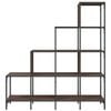vidaXL Bookcase Brown Oak Engineered Wood and Metal Medium