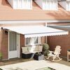 vidaXL Retractable Awning White 157.48" x 118.11" Polyester