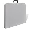 vidaXL Foldable Garden Table 48" HDPE White
