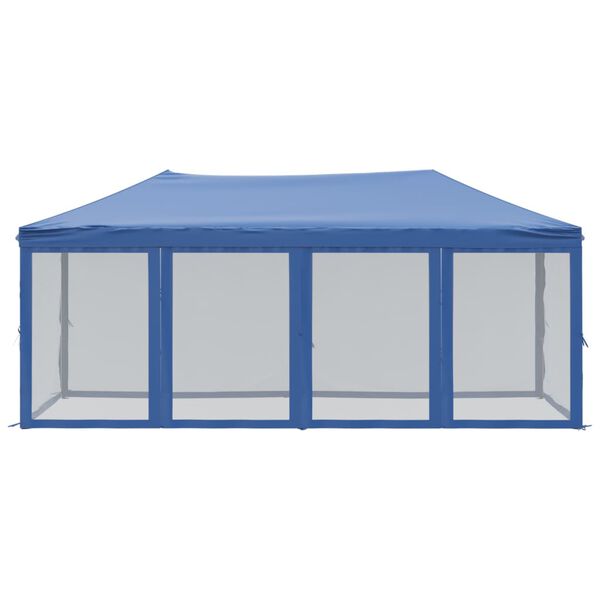 vidaXL Party Tent Blue 210D oxford fabric with silver coating, steel Large
