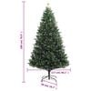 vidaXL Artificial Hinged Christmas Tree Green PVC Large Foldable