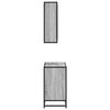 vidaXL Bathroom Furniture Set Grey Sonoma Engineered wood, Metal Medium