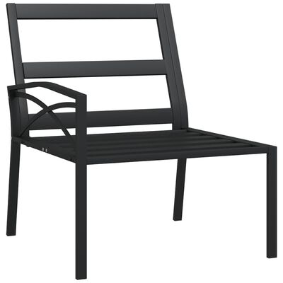 vidaXL Patio Chairs with Gray Cushions 2 pcs 24.4"x29.5"x31.1" Steel