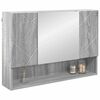 vidaXL Mirror Cabinet Wall-mounted Grey Sonoma 31.50 x 6.69 x 21.65 in