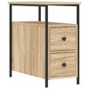 vidaXL Bedside Cabinet Set of 2 Sonoma Oak Engineered Wood, Iron