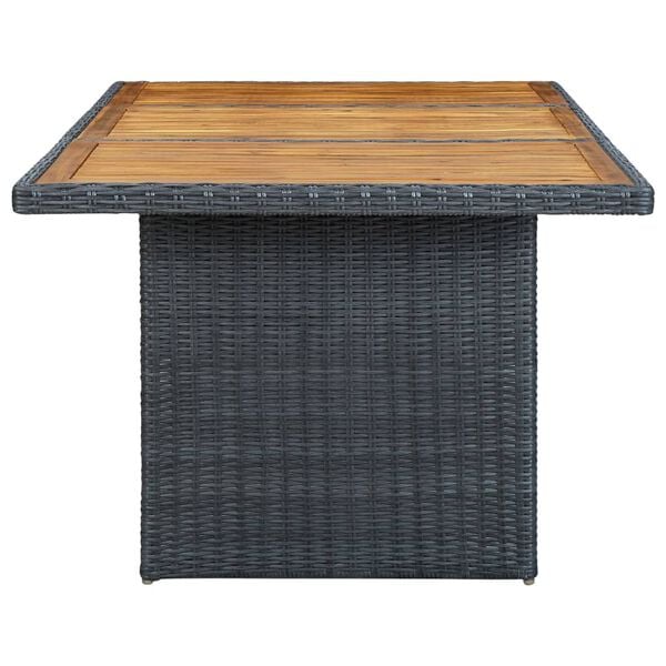 vidaXL Garden Table Dark grey and brown