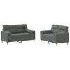 vidaXL Sofa Set Dark Grey Fabric (100% polyester), metal, textilene, plywood