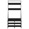 vidaXL Clothes Rack Black Engineered wood, Metal 35.4x13.4x72.4 in