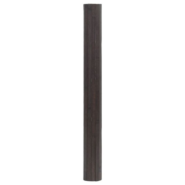 vidaXL Rug Dark Brown Bamboo, Polypropylene 39.4 x 157.5 in