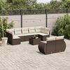 vidaXL Garden Sofa Set Brown, Cream White