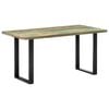 vidaXL Dining Table Multicolor Solid reclaimed wood, powder-coated steel