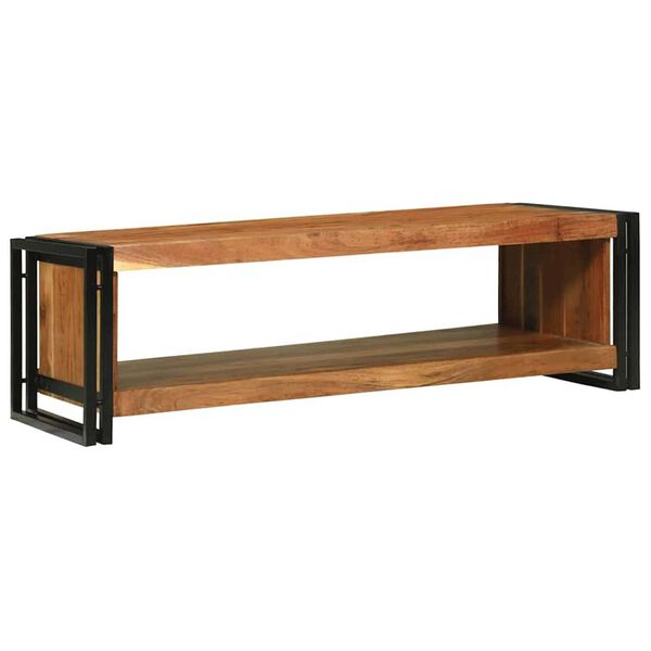 vidaXL Coffee Table Brown 47.24 x 19.69 x 14.96 in Solid Acacia Wood