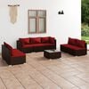 vidaXL Garden Lounge Set Brown