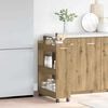 vidaXL Cabinet with Wheel Artisan Oak 23.62 x 8.66 x 31.10 in