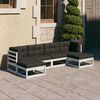 vidaXL Garden Lounge Set White, Anthracite