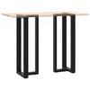 vidaXL Bar Table Leg Black Powder-Coated Steel Adjustable Height