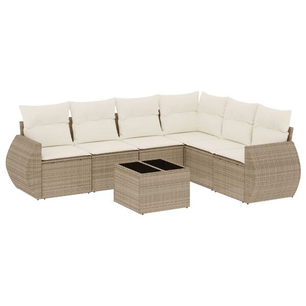 vidaXL Garden Sofa Set Beige