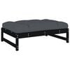 vidaXL Garden Lounge Set Black, Anthracite Solid Pine Wood, Plywood Large