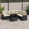 vidaXL Garden Sofa Set Black, Cream White