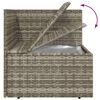 vidaXL Garden Lounge Set Grey PE Rattan, PVC, Polyester, Powder-Coated Steel