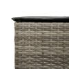 vidaXL Garden Bar Set Grey PE rattan, powder-coated steel, polyester