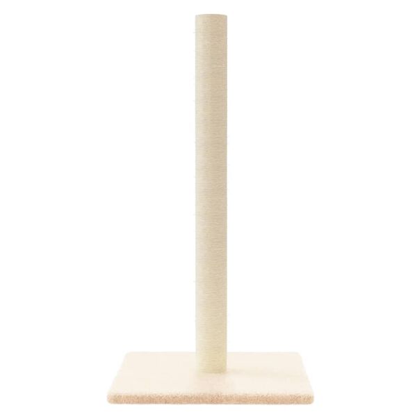 vidaXL Cat Scratching Post Cream Engineered Wood 27.6 in height Durable