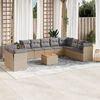vidaXL Garden Sofa Set Mix beige and light grey