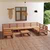 vidaXL 10 Piece Patio Lounge Set Solid Pinewood