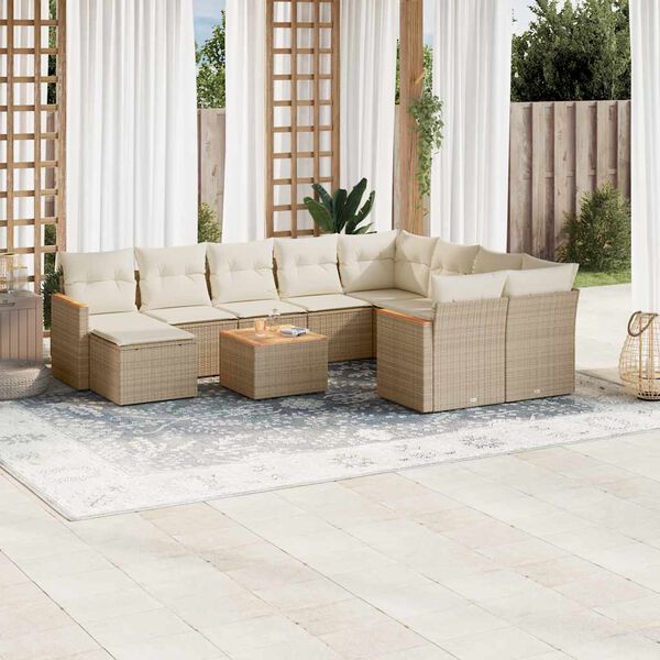 vidaXL Garden Sofa Set Beige