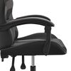 vidaXL Gaming Chair Black and Grey Faux Leather