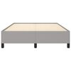 vidaXL Bed Frame Light Grey Polyester, Plywood, Engineered Wood Full