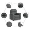 vidaXL Recliner Chair Dark Gray 100% polyester, metal, plywood Large