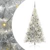 vidaXL Artificial Pre-lit Christmas Tree Silver 82.7" PET