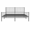 vidaXL Bed Frame Black Steel 76 x 80 in Rectangular Durable