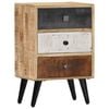 vidaXL Bedside Cabinet Multicolour Solid mango wood Small